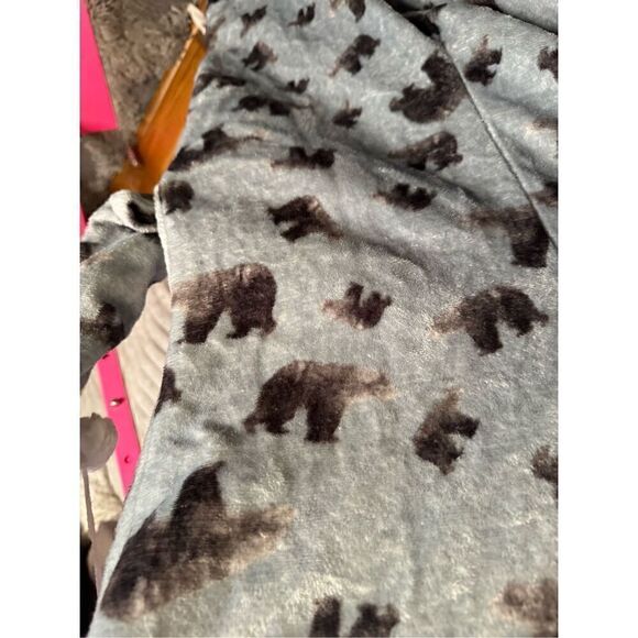 large bearpaw hooded fur fleece onsie/costume pj sleep pajama onesie fleece - Picture 9 of 9